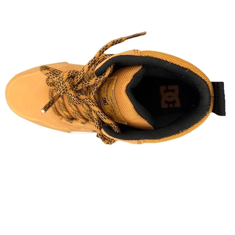 DC shoes Men's Multiny Water Resistance Boots Wheat/black Size 6.5 New